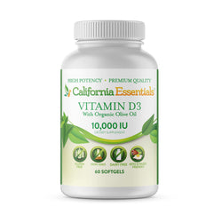 California Essentials Vitamin D3 10,000 IU with Organic Olive Oil Softgels