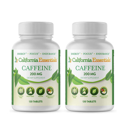 California Essentials Caffeine 200mg - 240 Tablets (2 x 120)