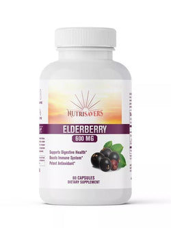 Elderberry Immune Capsules, Vitamins, Zinc with Natural Lemon Flavor - 60 Cap