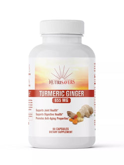 Turmeric Ginger Joint Support Supplement w/ Bioperine & Curcuminoids, 60 Caps