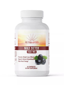 Max Detox - 100% Natural, Pure Herbal Ingredients, Vitamin Supplement - 60 Cap