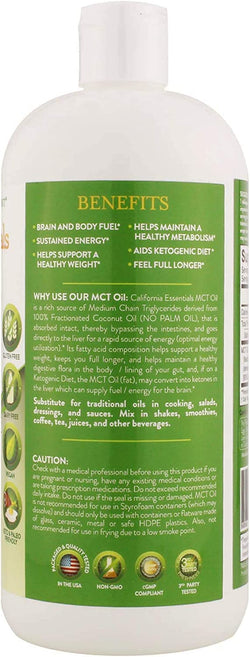 California Essentials Medium-Chain Triglycerides (MCT) NON-GMO Coconut Oil