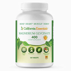Magnesium Glycinate 400 - Chelated, High Absorption Vitamin Supplement – Promotes Calm Muscle Relief, Bone & Heart Support