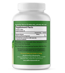Magnesium Glycinate 400 - Chelated, High Absorption Vitamin Supplement – Promotes Calm Muscle Relief, Bone & Heart Support