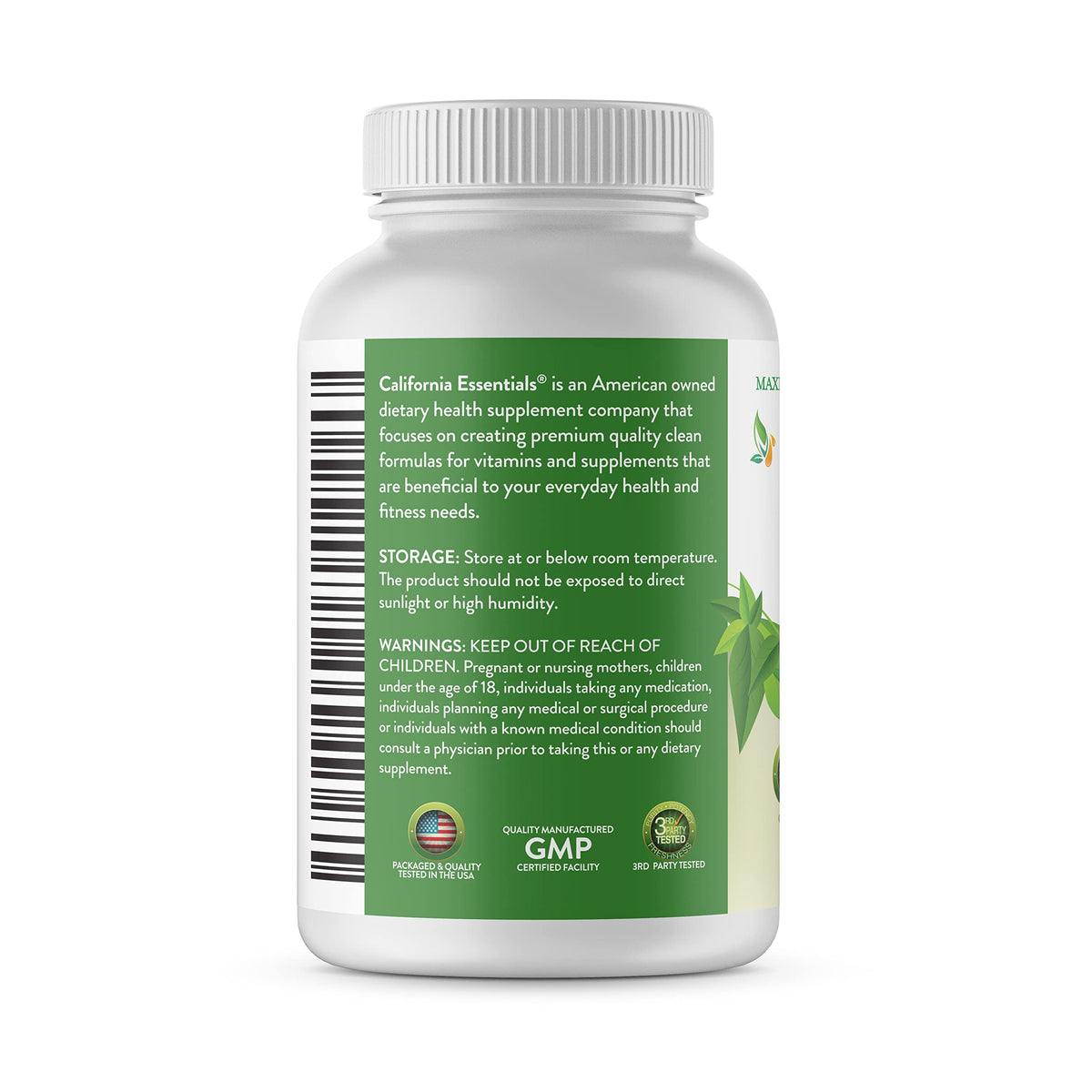California Essentials Vitamin D3 2000 IU Softgels with Flaxseed Oil - Immune & Bone Support
