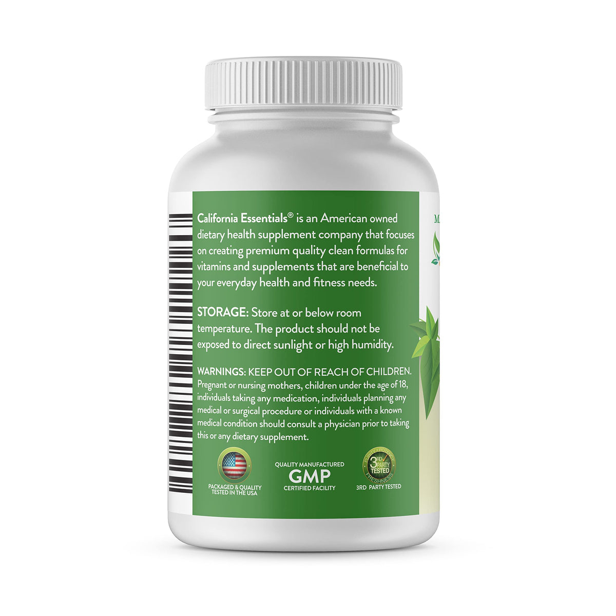 California Essentials Vitamin D3 2000 IU Softgels with Flaxseed Oil - Immune & Bone Support