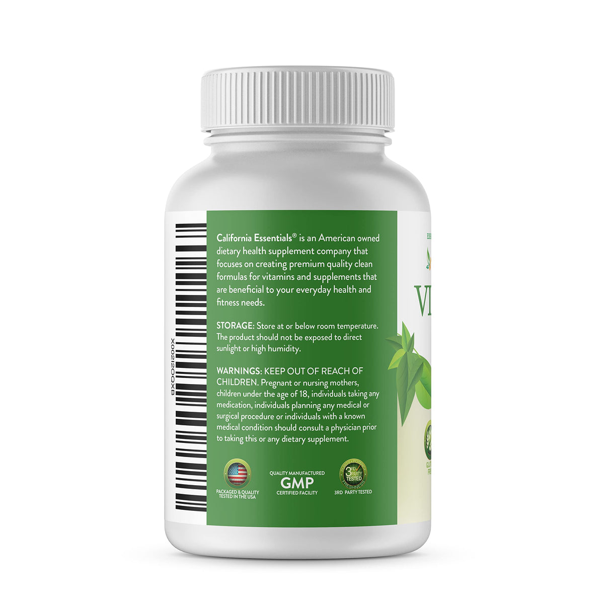 California Essentials Vitamin E 400 IU (268mg) Softgels - Gluten Free, Non-GMO